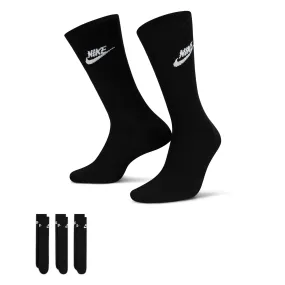 Nike Everyday Essentials Crew Socks 3 Pack (Black)