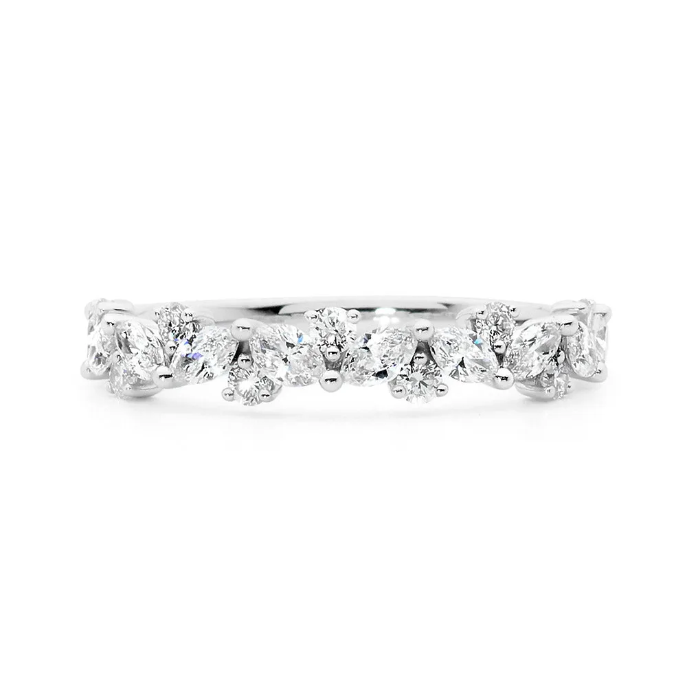 Offset Marquise Diamond Ring