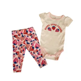 Okie Dokie 'Berry' Onesie with Pants (6 Months) | Brand New |