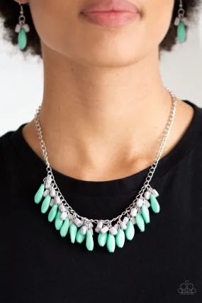 Paparazzi Accessories - Bead Binge #N298 Peg - Green Necklace