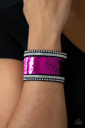 Paparazzi Accessories  - MERMAIDS Have More Fun - Pink/Black Bracelet