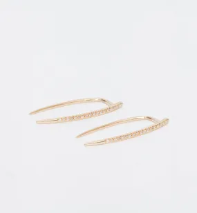 Pavé Large Infinite Tusk Earrings