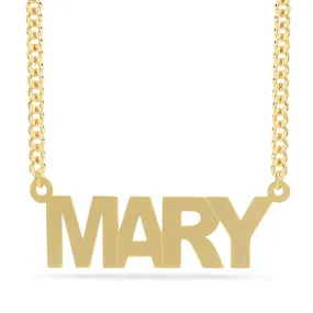 Personalized Name necklace with Satin Finish MARY