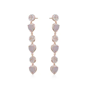 PINK OPAL ROSE GOLD DROP EARRINGS