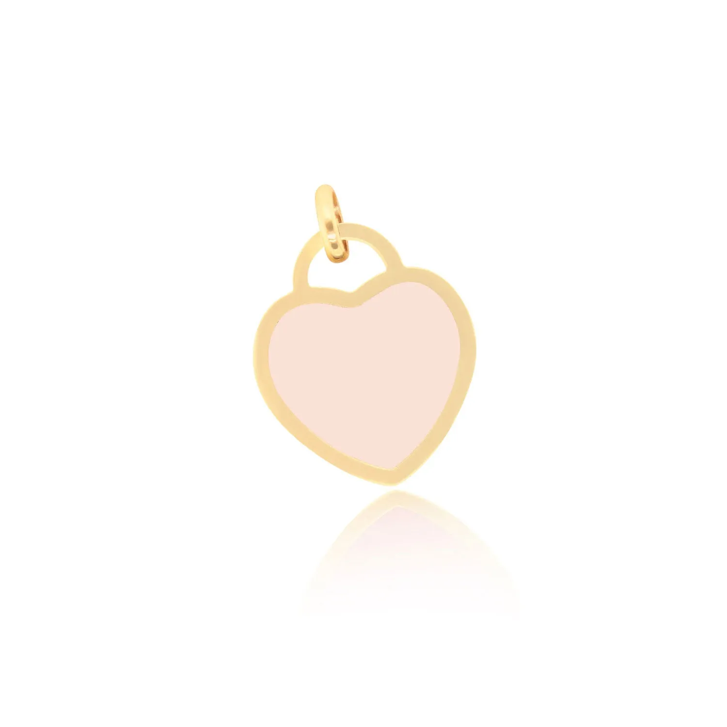 Pink Pearl Heart Padlock Charm