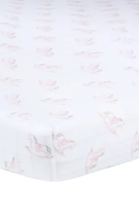 Pink Rocking Horse Crib Sheets