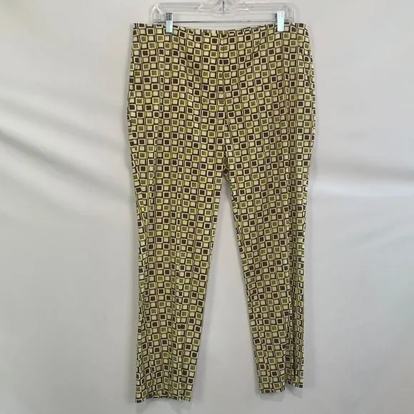 PradaOlive Geo Print Slacks