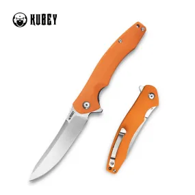 Pretender EDC Liner Lock Folding Knife Orange G10 Handle (3.7 Satin D2) KU176-1