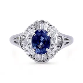 PT900 1.34 CT Sri Lanka Sapphire Ring-79029