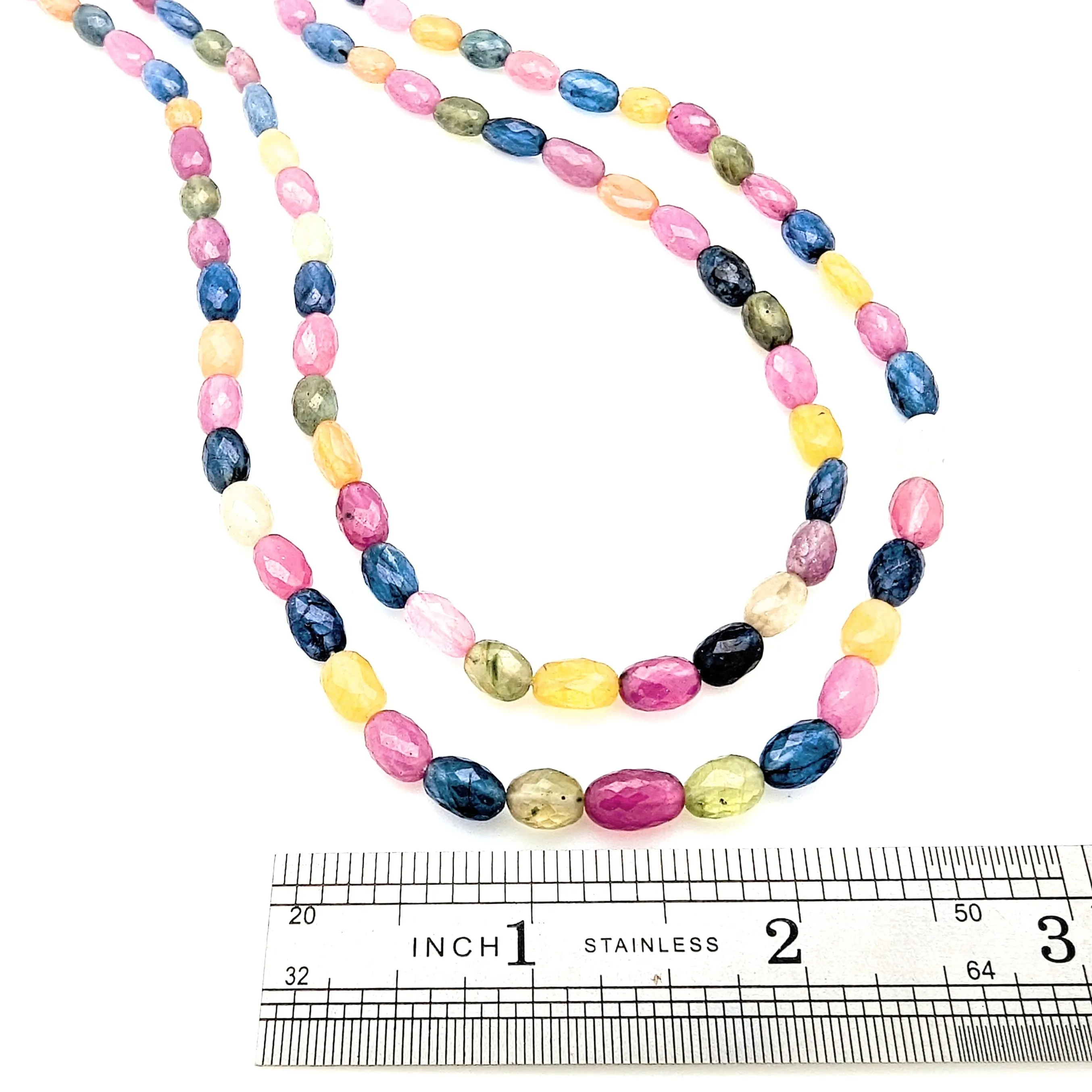 Rainbow Sapphire Faceted Beads