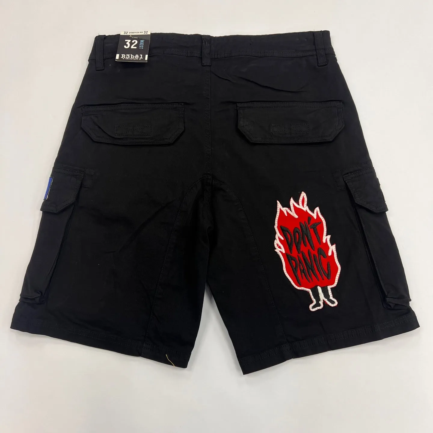 REBELMINDS Graphic Patch Cargo Shorts