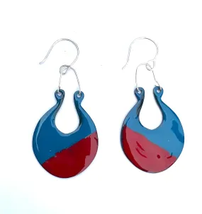 Red and Blue Earrings