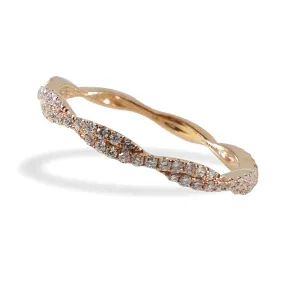 Rose Gold Diamond Twist Ring