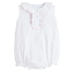 Ruffled Henley Bubble - Light Pink