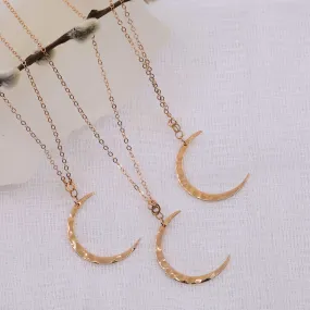 Sahara - Rose Gold Crescent Moon Necklace