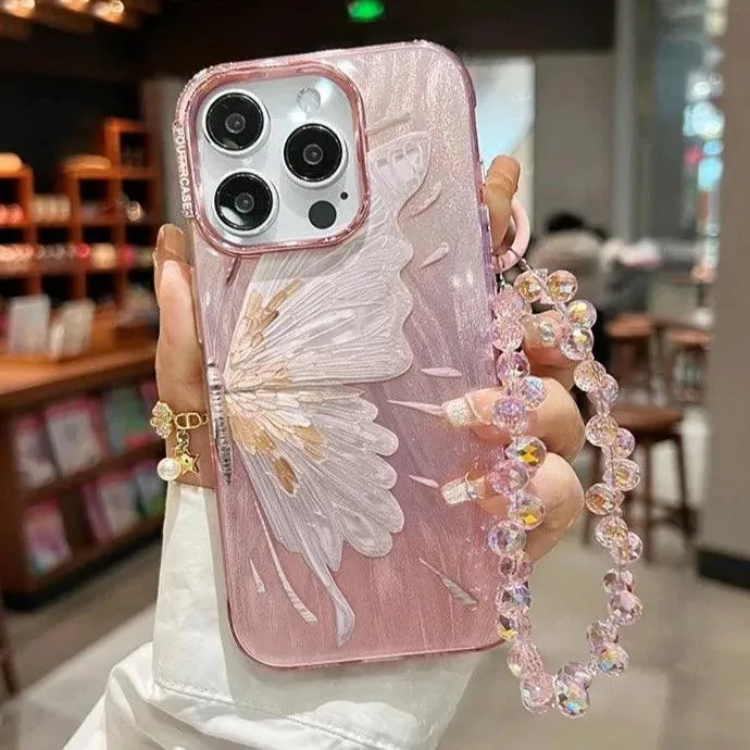 SCCPC219 Cute Phone Case For iPhone 11, 12, 13, 14, and 15 series - Glitter Shinny Butterfly