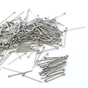 Short Stainless Steel Ballpins, 20mm (3/4" inch), 0.6mm thick, 23 gauge, Lot Size 200 (Approximately), #1300