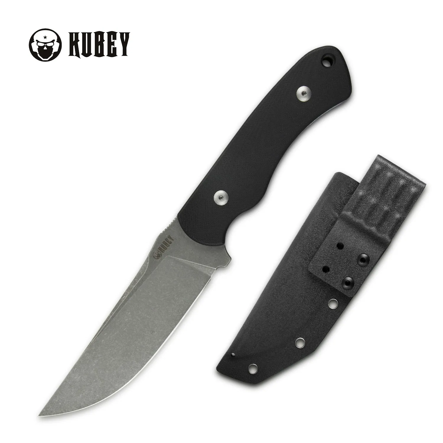 Sicario Full Tang Fixed Blade Knife Black G10 Handle (5.2 Stonewashed D2) KU240A