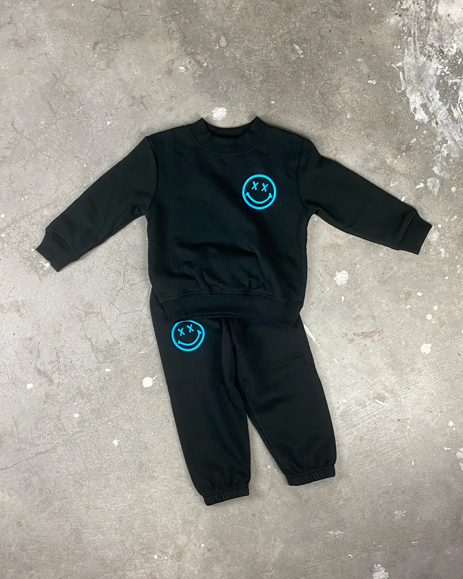 Smiley Sweatpants – Black   Blue