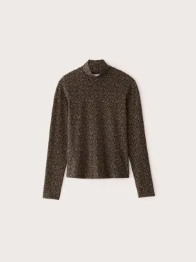 The Essential Long Sleeve Mockneck in Sepia