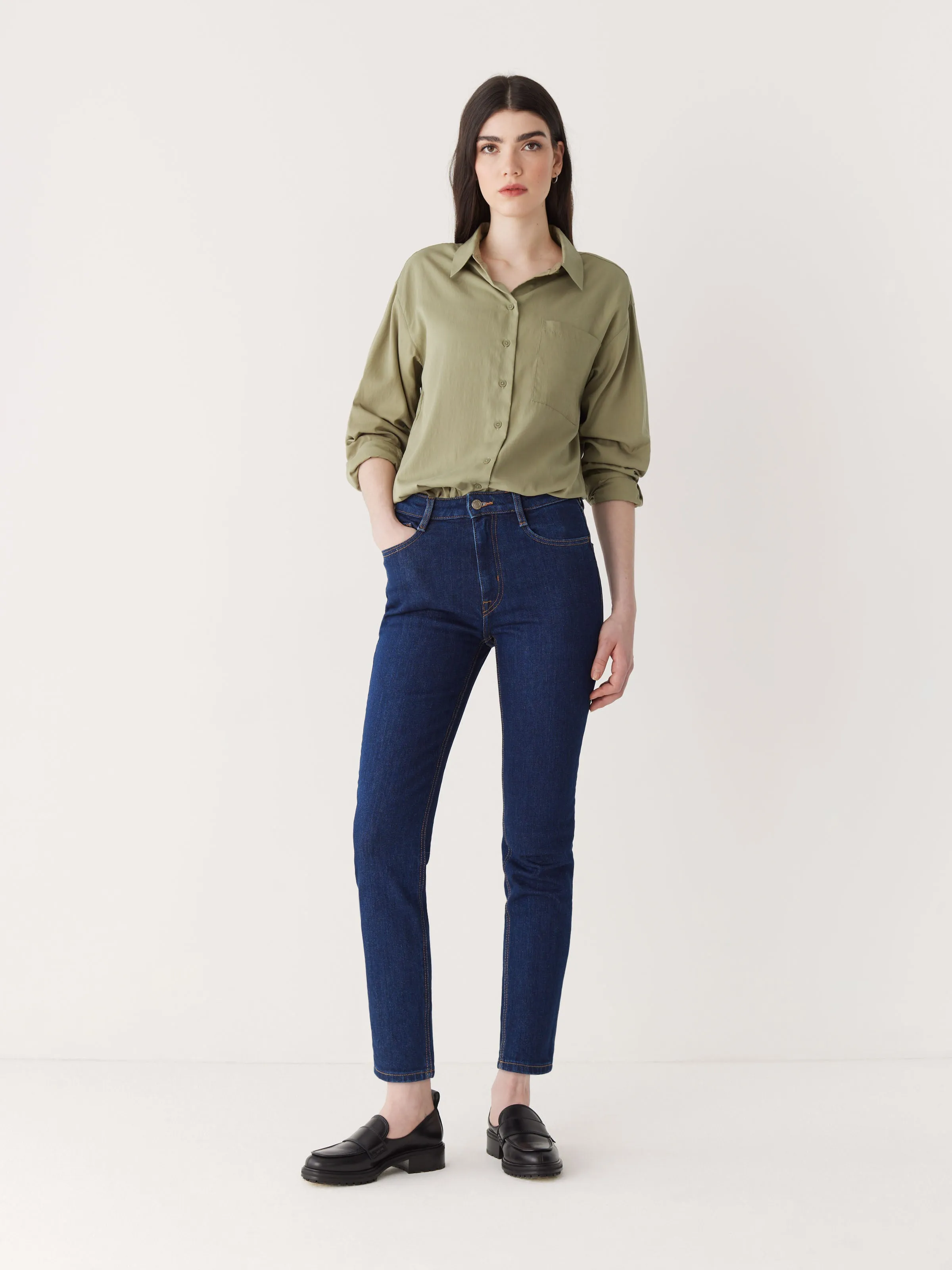 The Fluid Long Sleeve Blouse in Weeping Willow