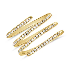 Thin Diamond Multicoil Ring