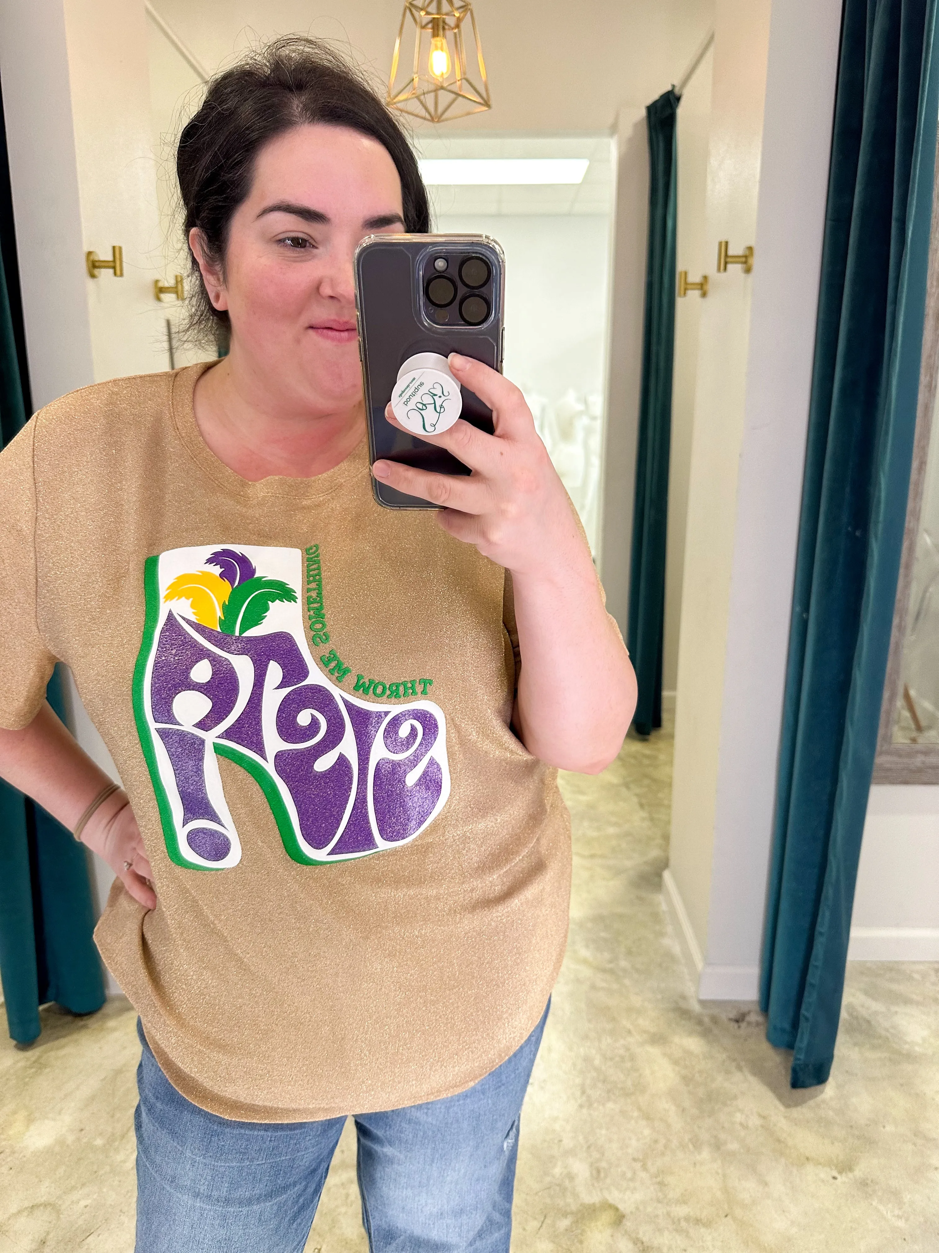 Throw Me Something Sista Mardi Gras Signature Tee