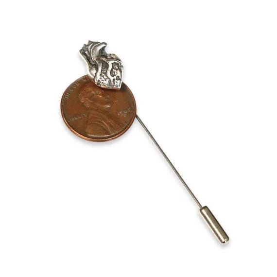 Tiny Anatomical Heart Ascot Stickpin