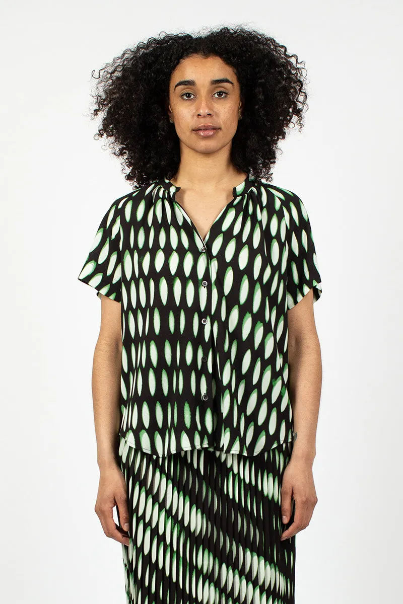 V-Neck Shirt Black/Green